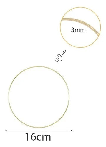 Aros metálicos XL para atrapasueños y mandalas


