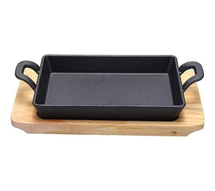 Fuente De Hierro Fundido + Base De Madera