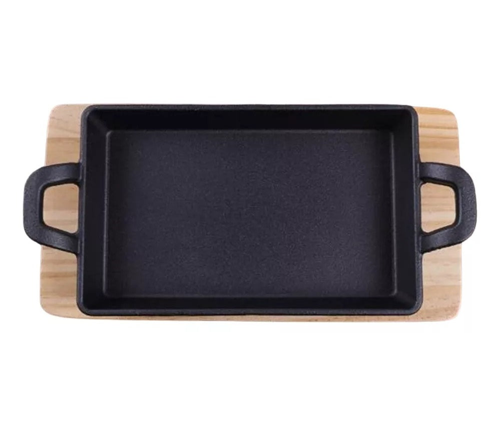 Fuente De Hierro Fundido + Base De Madera
