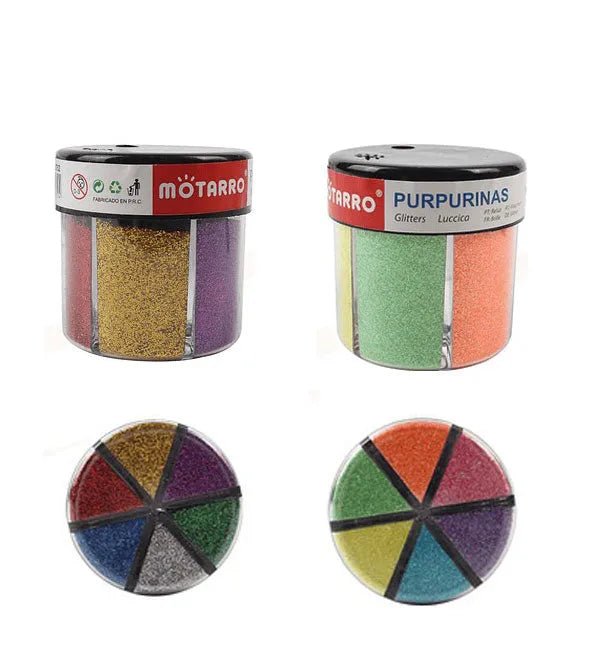 Glitter 12 colores con dispensador Escarcha - Baúl de Ayün