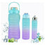 Pack 3 Botellas De Agua Deportiva Botella Motivacional - Baúl de Ayün