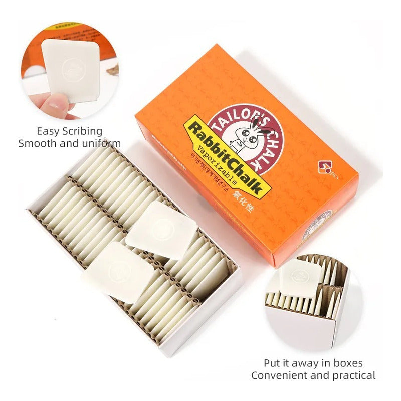 Pack 50 Tizas De Sastre Para Telas Costura Vaporizable - Baúl de Ayün