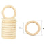 Pack de 10 argollas de madera 55mm para manualidades - Baúl de Ayün