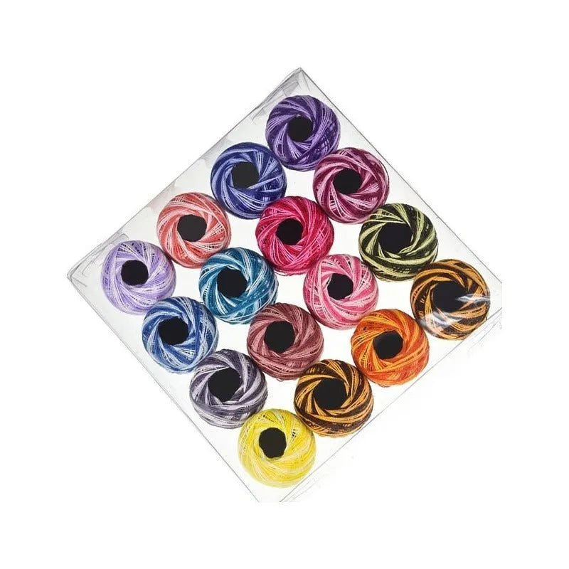 Pack De 16 Hilos Perle Matizado Para Bordado En Caja - Baúl de Ayün