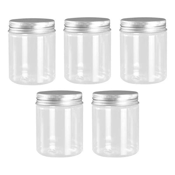 Pack De 5 Frascos De Plástico Con Tapa Rosca 200 Ml - Baúl de Ayün