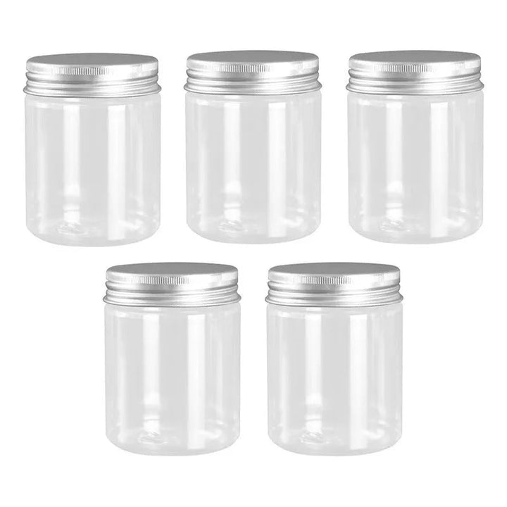Pack De 5 Frascos De Plástico Con Tapa Rosca 200 Ml - Baúl de Ayün