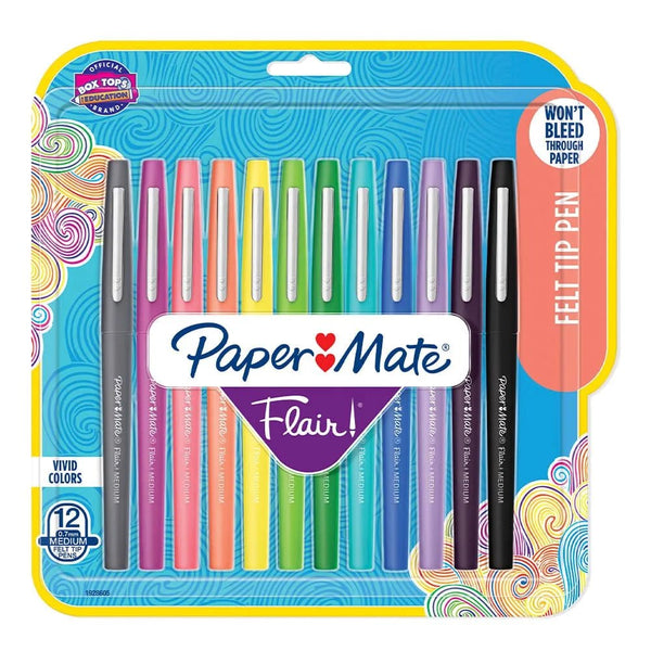 Paper Mate Flair - Set 12 Tiralíneas Punta Media Tropical - Baúl de Ayün