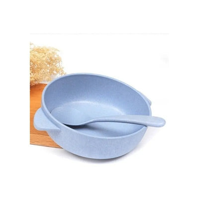 Plato Bowl + Cuchara De Fibra De Bambú Para Bebé Ecofriendly - Baúl de Ayün