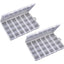 Set 2 Cajas Organizadoras Transparente 24 Divisiones 19x13cm - Baúl de Ayün