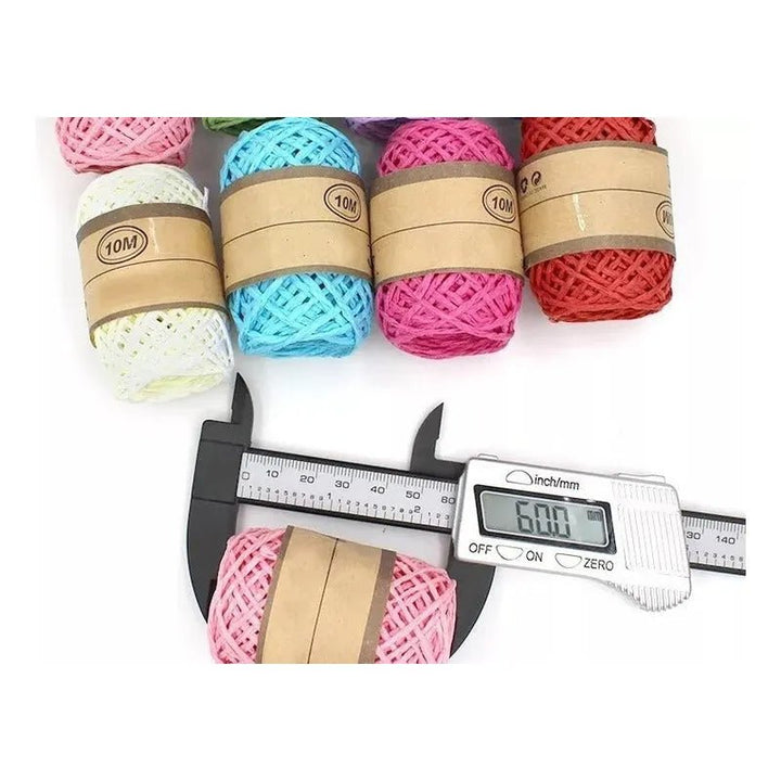 Set 24 Rollos Cuerda Rafia Papel 10mts Para Manualidades - Baúl de Ayün