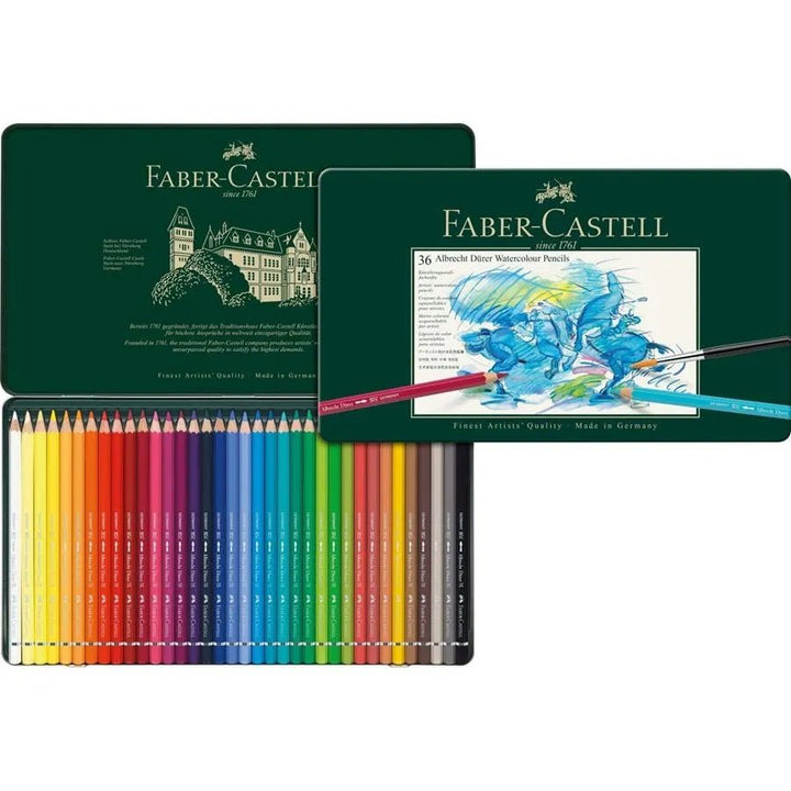 Set 36 lápices acuarelables Albrecht Dürer + Estuche de metal Faber Castell - Baúl de Ayün