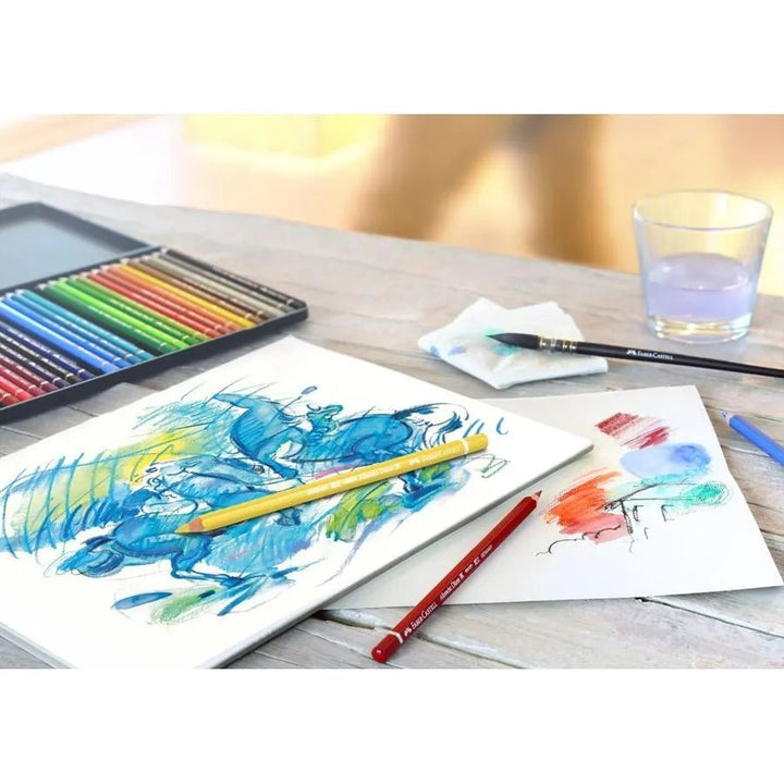 Set 36 lápices acuarelables Albrecht Dürer + Estuche de metal Faber Castell - Baúl de Ayün