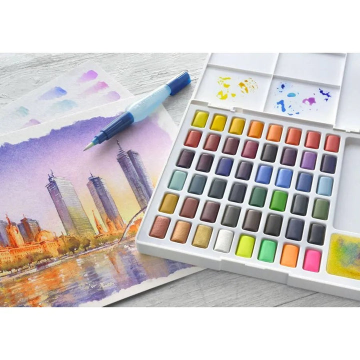 Set 48 Acuarelas con Water Brush Faber Castell - Baúl de Ayün