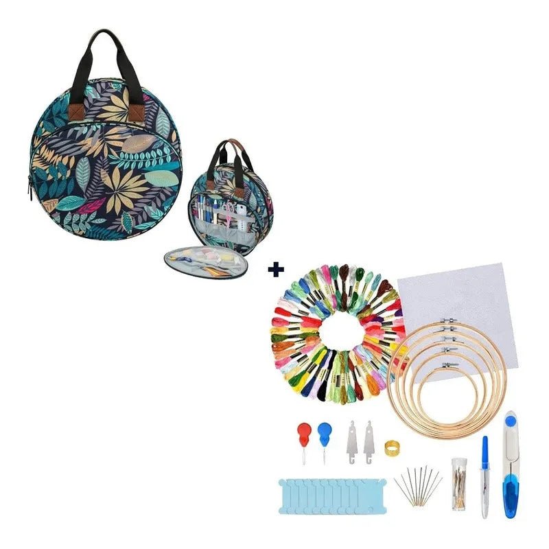 Set Completo De Bordado Y Bolso Grande - Ideal Para Regalo - Baúl de Ayün
