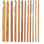 Set De 12 Crochet Bambu Madera (3mm A 10mm) - Baúl de Ayün