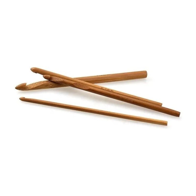 Set De 12 Crochet Bambu Madera (3mm A 10mm) - Baúl de Ayün