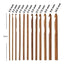 Set De 12 Crochet Bambu Madera (3mm A 10mm) - Baúl de Ayün