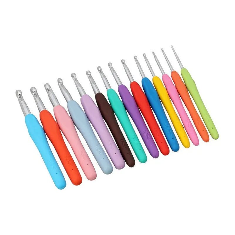 Set De 14 Crochet Con Mango De Silicona Ergonomico - Baúl de Ayün