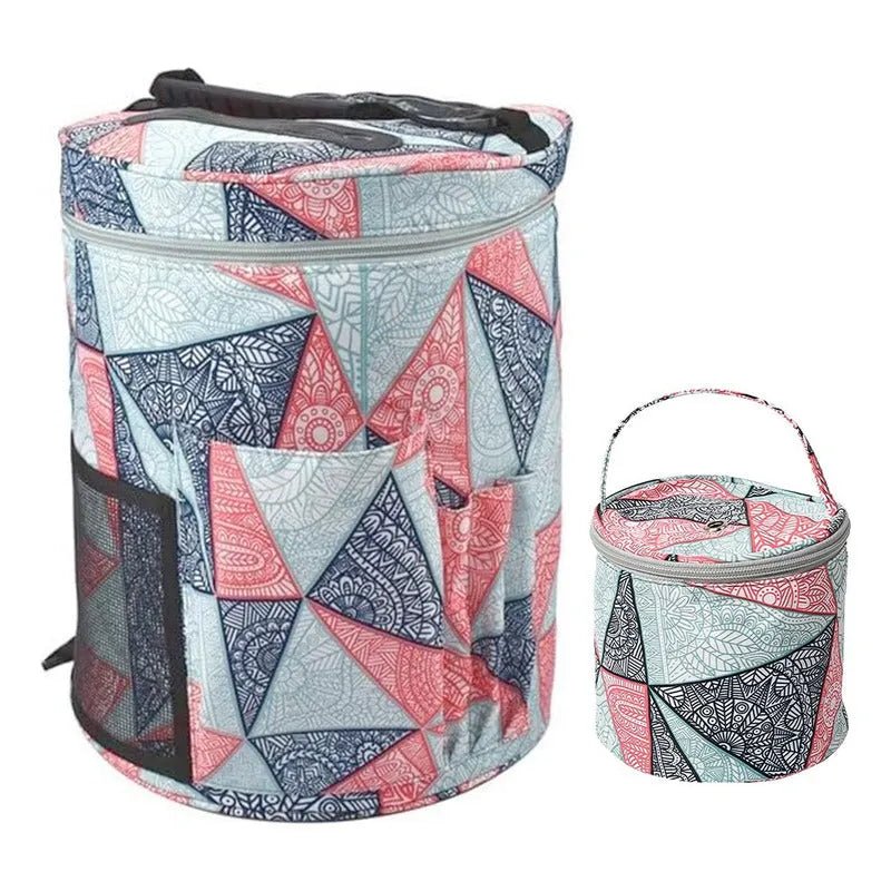 Set De 2 Bolsos Porta Tejido Lanas Palillos Y Crochet - Baúl de Ayün