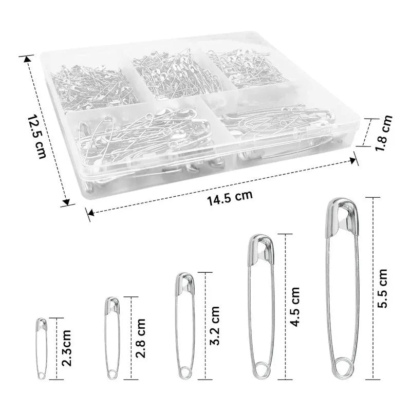 Set De 270 Alfileres De Gancho - 5 Tamaños (2.3 A 5.5cm) - Baúl de Ayün