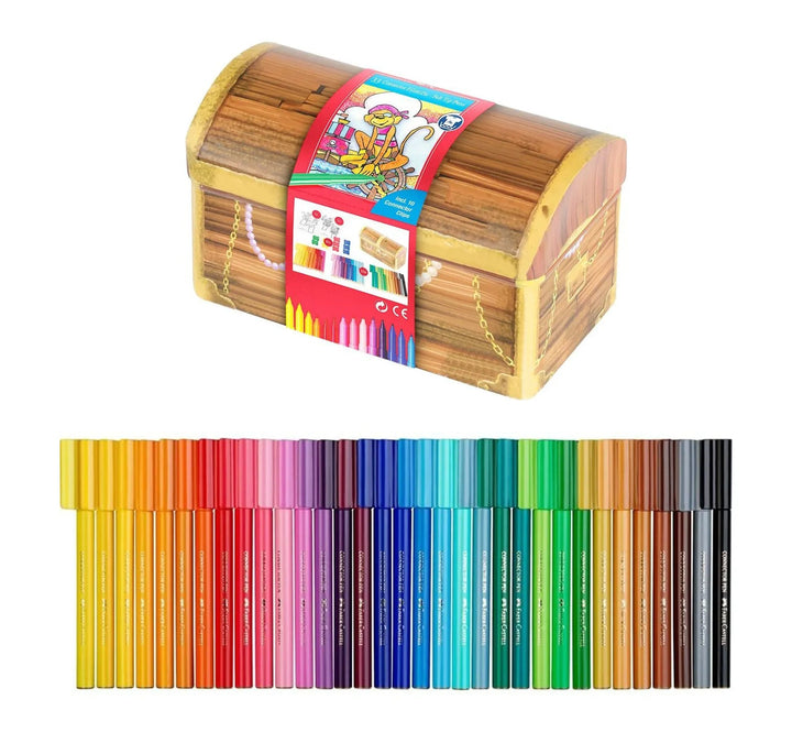 Set de 33 Marcadores Connector Cofre del tesoro metálico Faber Castell - Baúl de Ayün