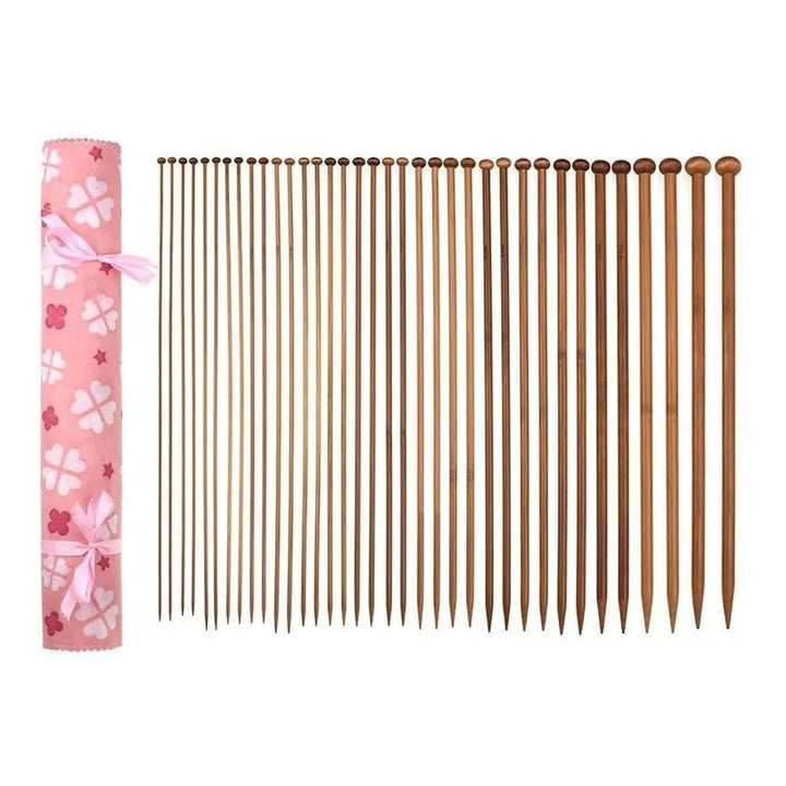 Set De 36 Palillos Rectos De Bambu Para Tejer - 35cm - Baúl de Ayün