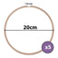 Set De 5 Bastidores De Madera Bambu Para Bordado 20 Cm X 5un - Baúl de Ayün