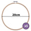Set De 5 Bastidores De Madera Bambu Para Bordado 20 Cm X 5un - Baúl de Ayün