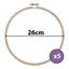 Set De 5 Bastidores De Madera Bambu Para Bordado 26 Cm X 5un - Baúl de Ayün
