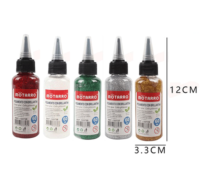 Set de 5 Pegamentos con Brillantina 60ml - Baúl de Ayün