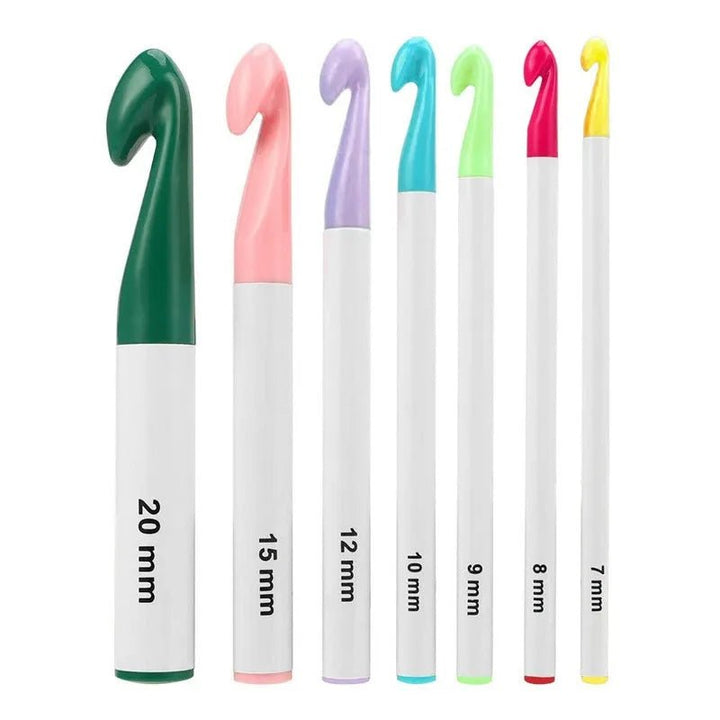 Set De 7 Crochet Grueso Xl Jumbo 7 A 20mm - Baúl de Ayün