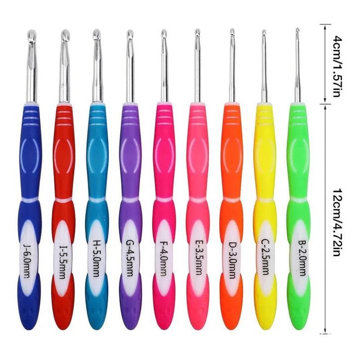 Set De 9 Crochet Mango De Silicona Ergonomicos - Baúl de Ayün