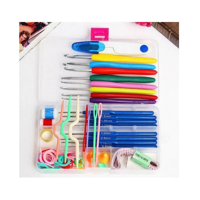 Set De Crochet Completo Con Caja Organizadora - 53 Piezas - Baúl de Ayün