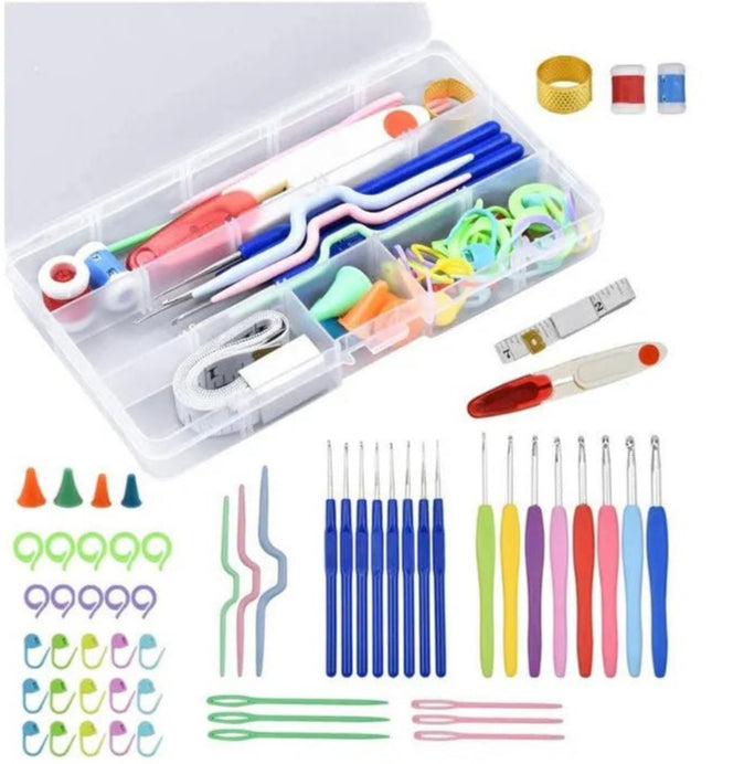 Set De Crochet Completo Con Caja Organizadora - 53 Piezas - Baúl de Ayün
