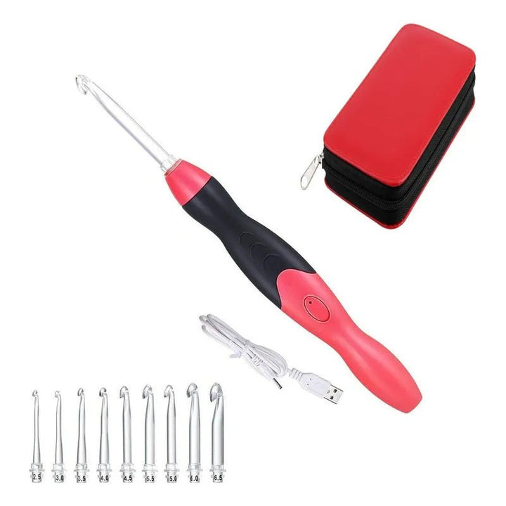 Set De Crochet Con Luz Led 9 Cabezales Recargable Por Usb - Baúl de Ayün