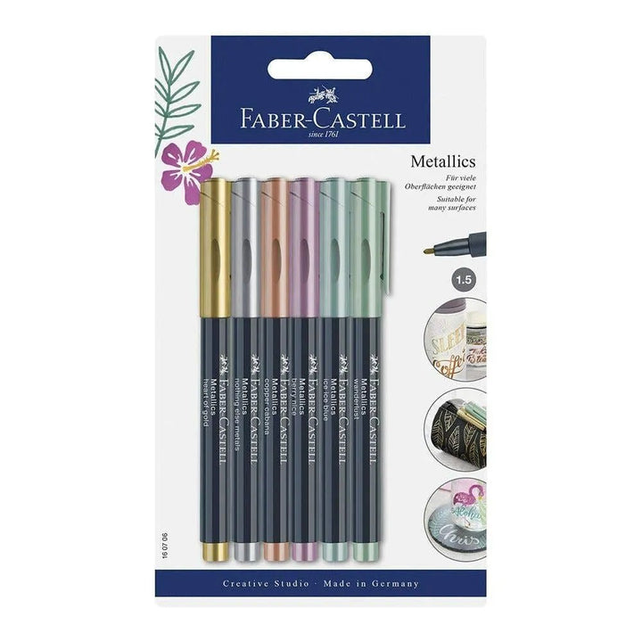 Set de Marcadores Metálicos 6 Colores Faber Castell - Baúl de Ayün
