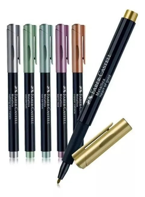 Set de Marcadores Metálicos 6 Colores Faber Castell - Baúl de Ayün