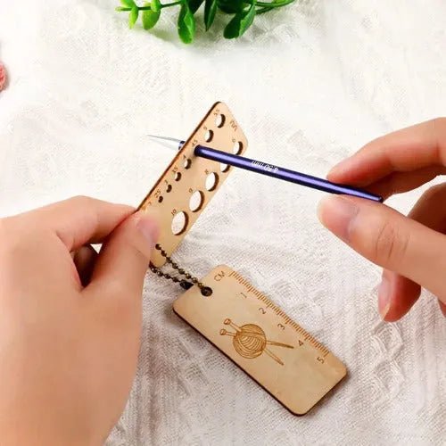 Set Marcadores De Tejido Y Regla Calibradora Para Palillos - Baúl de Ayün