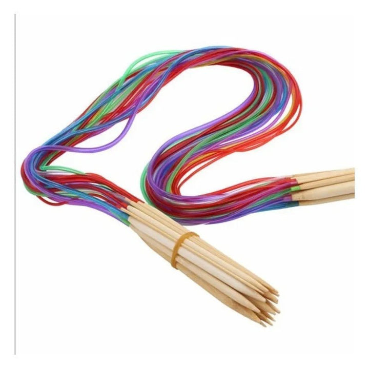 Set Palillos Circulares Bambu 36 Pares 40 Y 80cm Largo Total - Baúl de Ayün