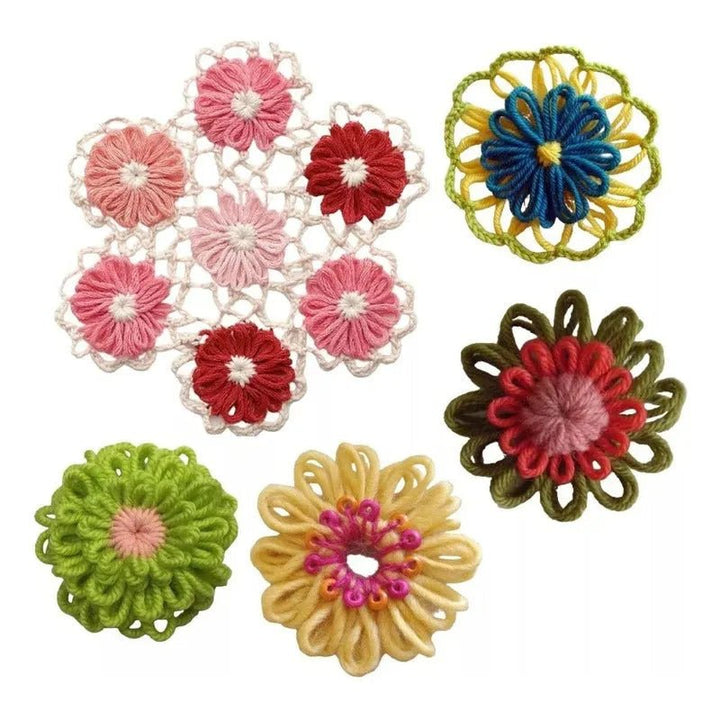 Set Telares Para Hacer Flores Tejidas Flower Loom - Baúl de Ayün