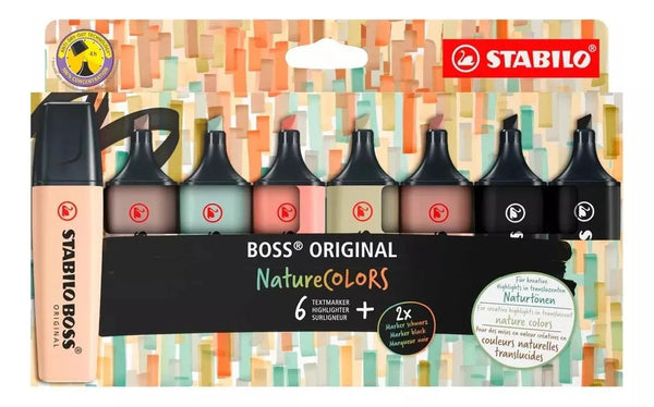 Stabilo Boss Set 8 Destacadores Nature Colors - Baúl de Ayün