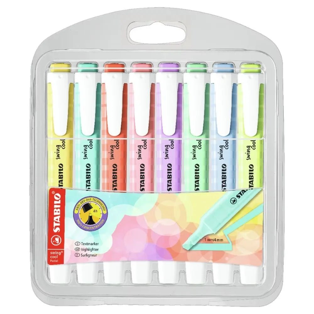 Stabilo - Set 8 Destacadores Swing Cool Pastel - Baúl de Ayün