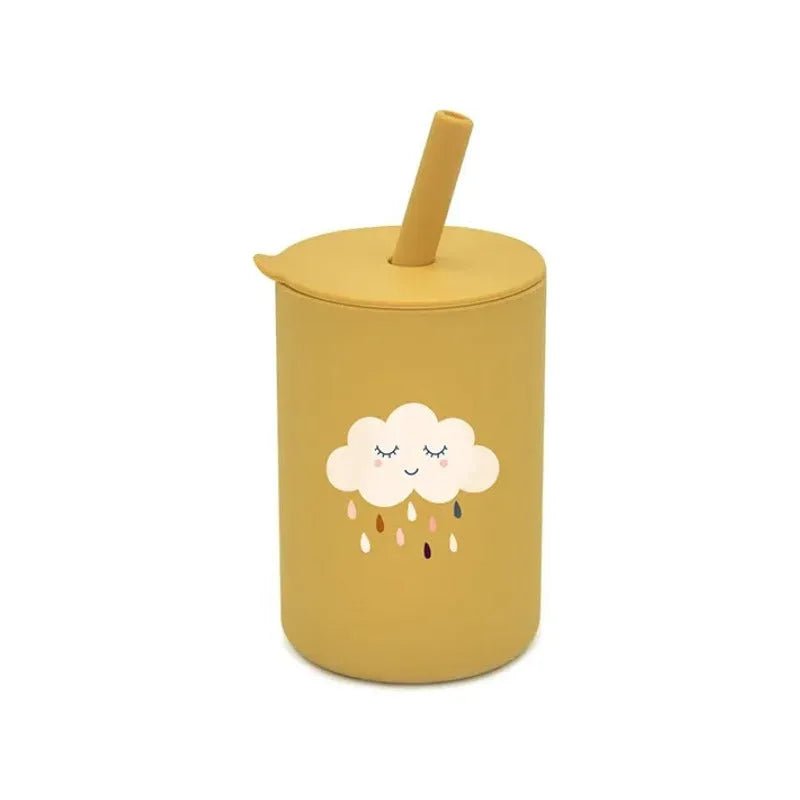 Vaso Taza De Silicona Para Bebes Con Bombilla Y Tapa - Baúl de Ayün