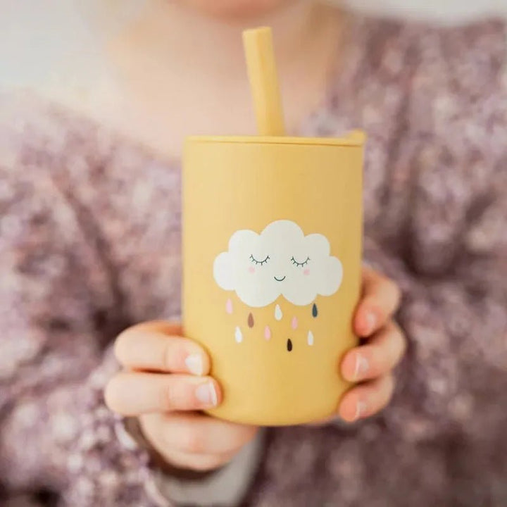 Vaso Taza De Silicona Para Bebes Con Bombilla Y Tapa - Baúl de Ayün