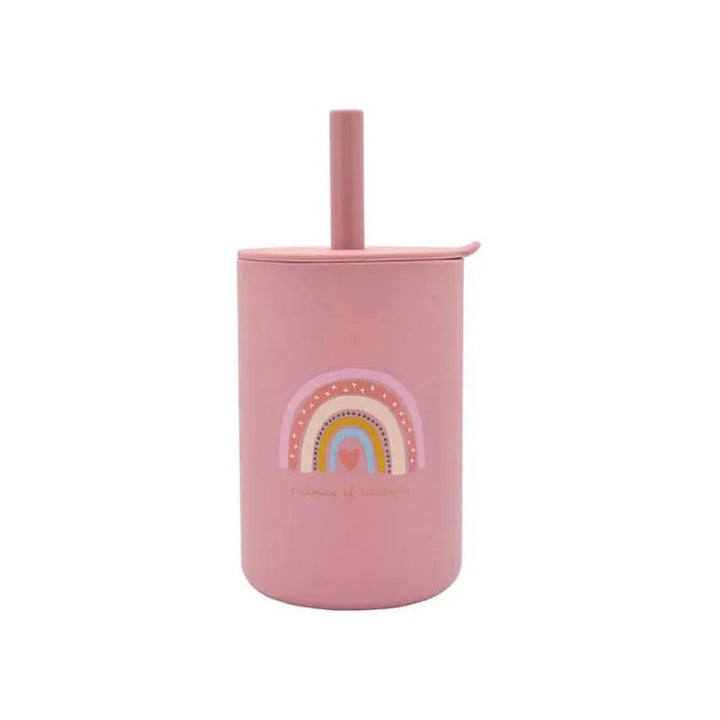 Vaso Taza De Silicona Para Bebes Con Bombilla Y Tapa - Baúl de Ayün